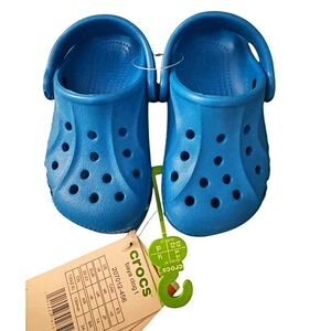 Crocs Baya Clog Toddler Ocean Blue Size C6 New With Tags Lightweight Water Shoes